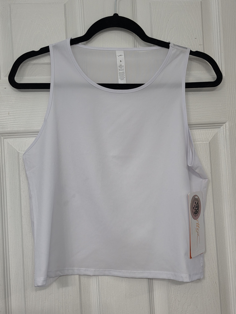 Gottex Studio White Split Back Athletic Tank S NWT